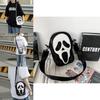 Quirky Ghost Skull Crossbody Bag Hip Korean Style Small Shoulder Bag With Pu Material
