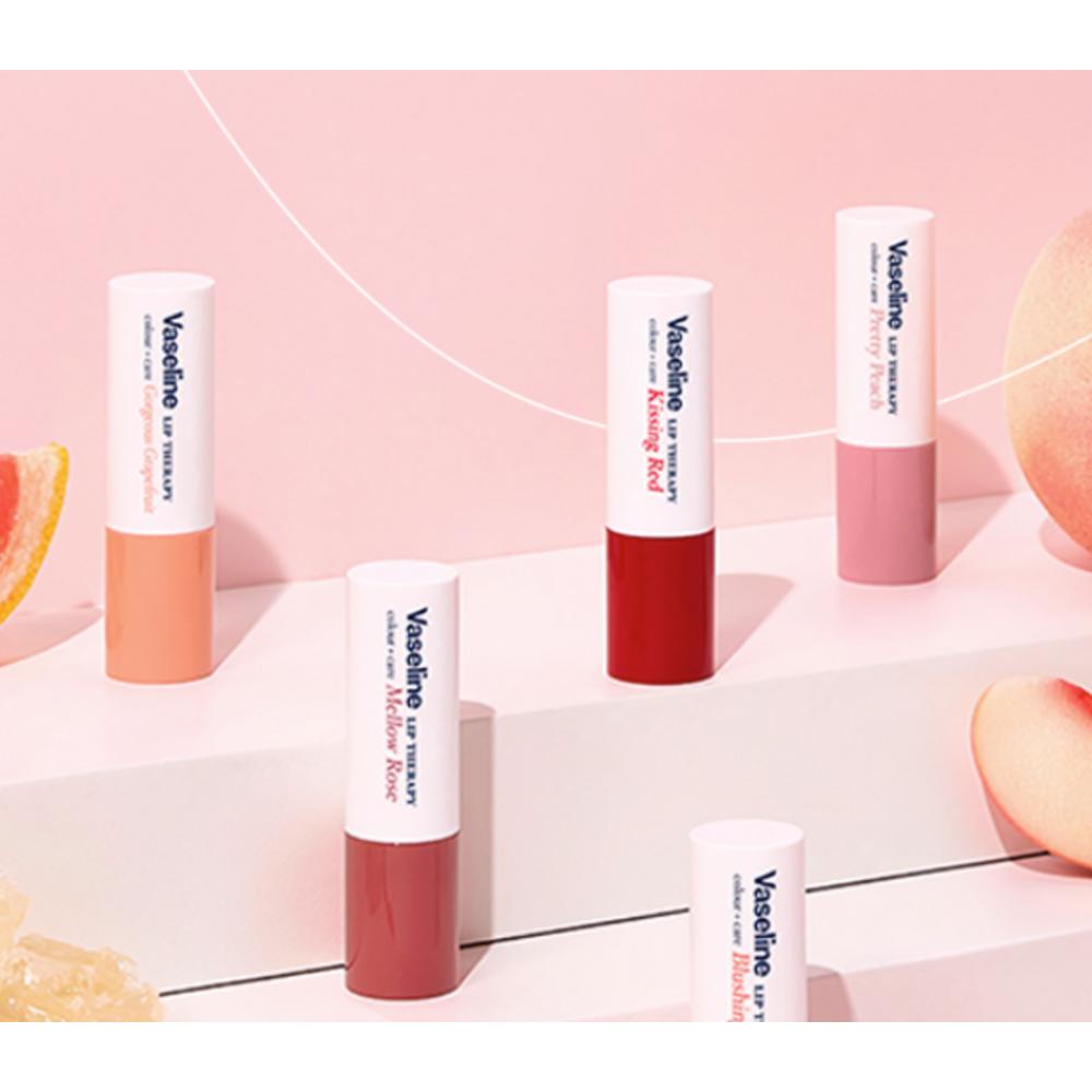 Vaseline Lip Therapy Color Care Lip Balm, 01 Kissing Red, 4.2g, 4 Pieces