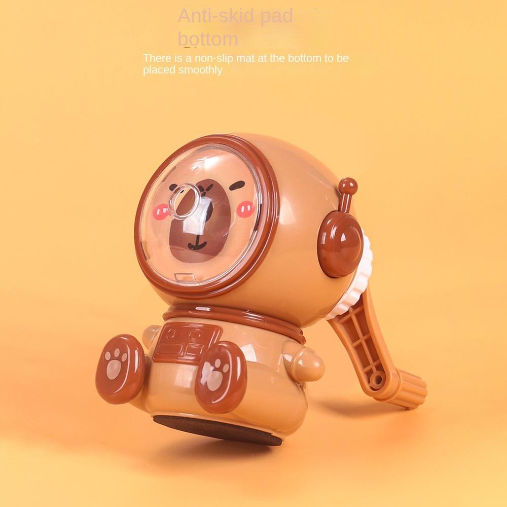 Трехскоростная регулируемая точилка для карандашей «Капибара» с ручным приводом, милый резак для карандашей