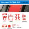 3D/5D Carbon Fiber Car Interior Center Console Cover Color Change Molding Sticker Decals For Volkswagen VW POLO MK5 2011-2018