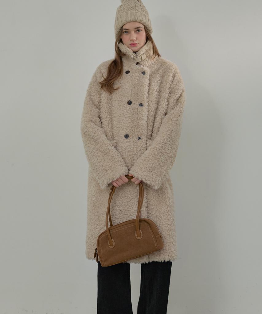 SLOWLOLLI Moi Shearing Mustang Coat - Beige