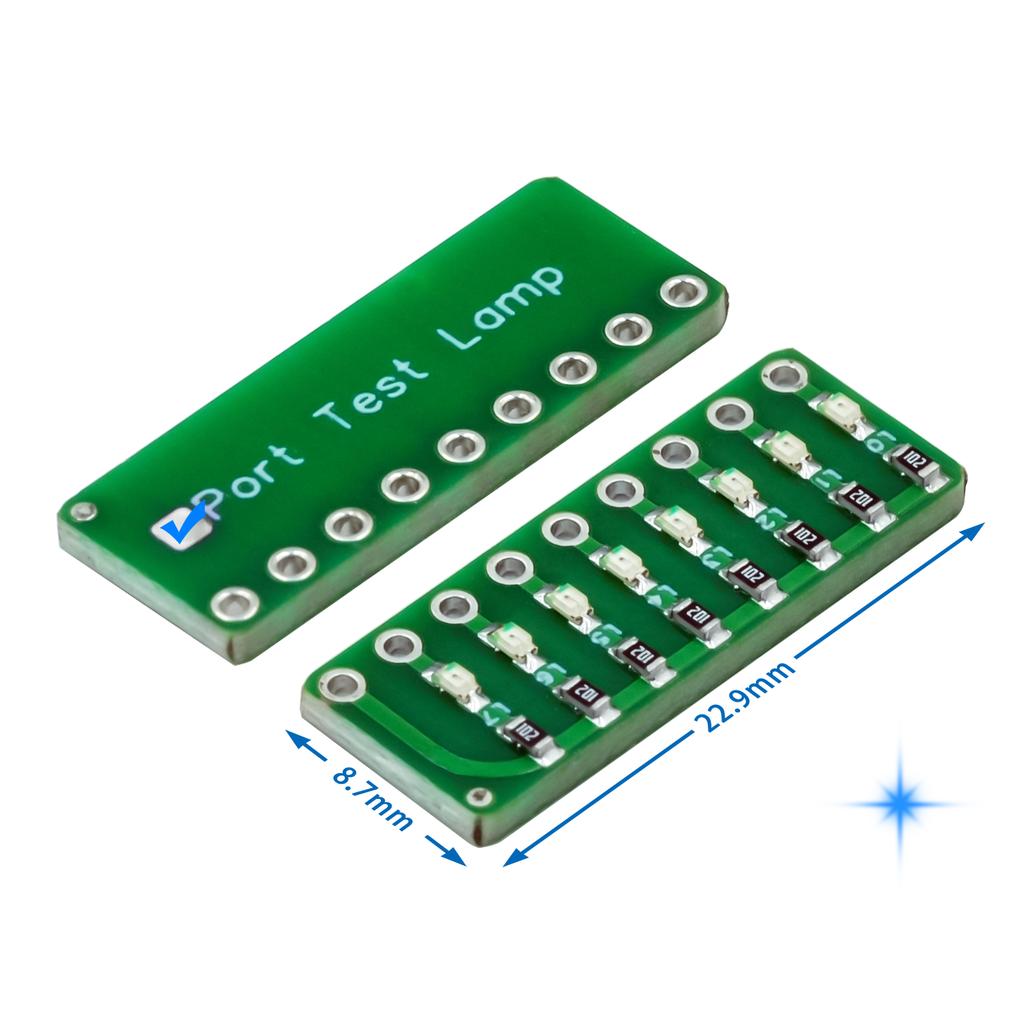 8-segment 8-bit LED Port Test Lamp Indicator Running Water Port Test Lamp Red, Green and Blue Colors Optional Diy Kit Electronic