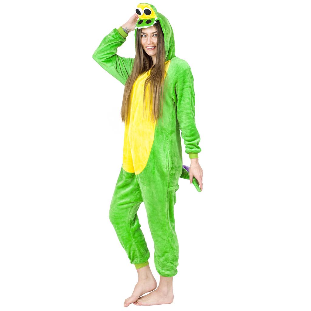 Women's kigurumi pajamas onesie crocodile warm one-piece costume XL Onesie Costume A105 - L