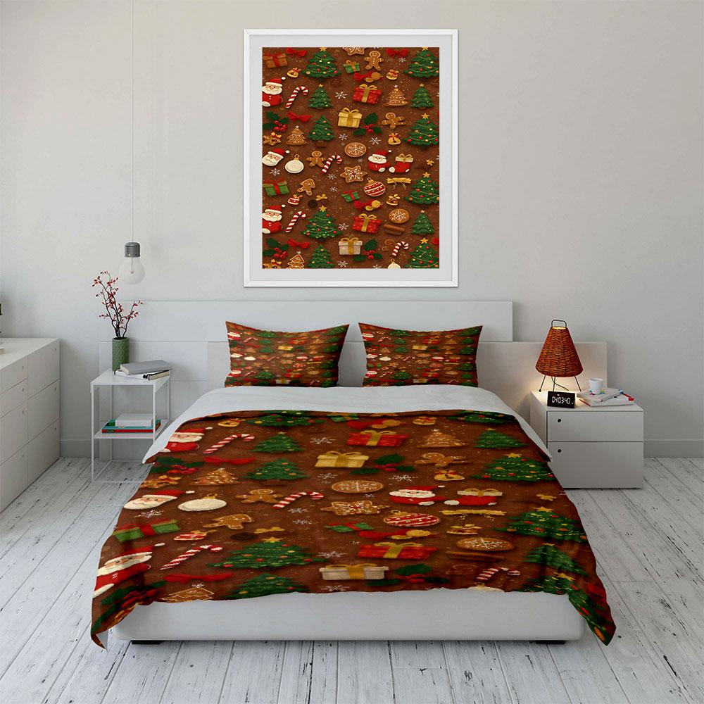 Festive Whimsy Wonderland Charm Bedding sets Duvet covers Pillowcases(1* Duvet Cover 2* Pillowcases without duvet insert)