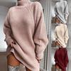 New Turtleneck Sweaters Women Knitwear Irregular Loose Plus Size Winter Fall Warm Knitted Jumper Pullover Sweater for Ladies
