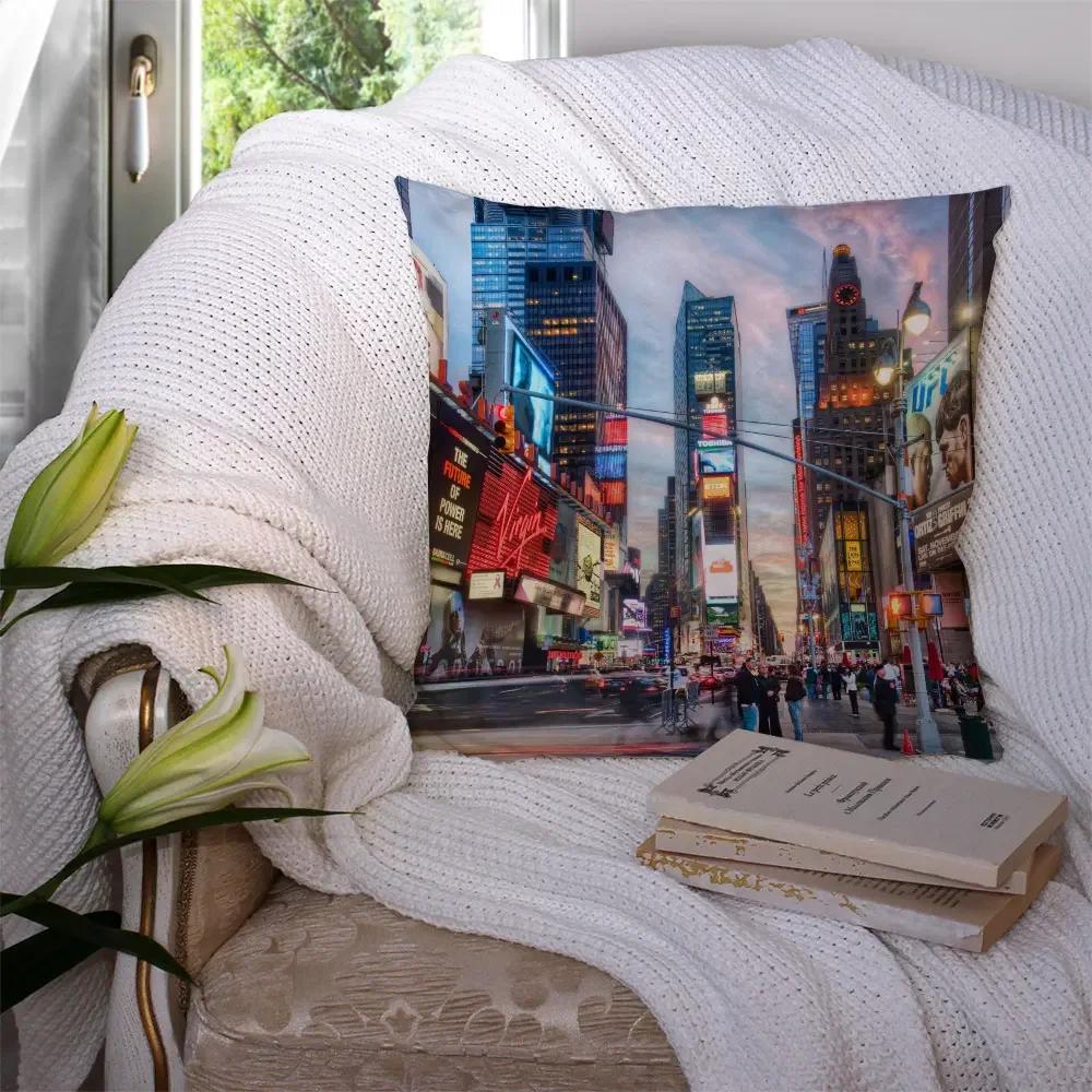 Домашний декор Нью-Йорк Ночь Наволочки Подушка Отель Автокресло Спинка Диван