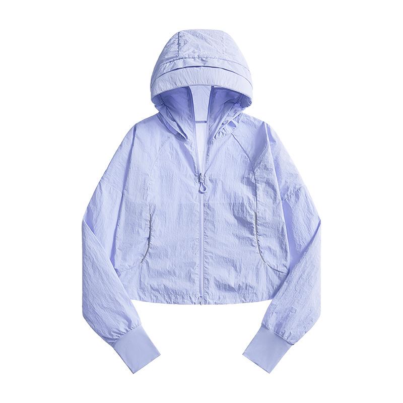 Wenhouu small short sunscreen clothes women's summer thin UV protection slim and thin ice silk sunscreen jacket