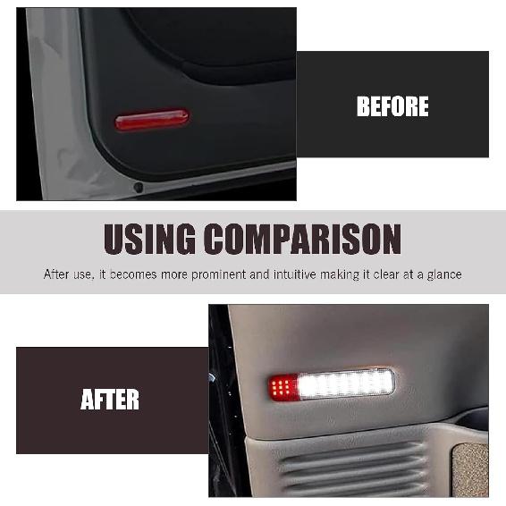 2 PCS Car Interior Door Lights, Super Bright Door Panel Courtesy Lamp, Warning Light Lamp Assembly, Compatible with Chevrolet, Silverado, Suburban,