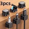 1/3/6Pcs Cable Clearance Wire Charger Protector Guiding Line Portable Magnetic Seamless Cable Management Clip Headphones Cables