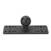 1.5 Inch Ball Fish Finder Mount Plate Aluminum Alloy Universal Electronic Plate With Rubber Ball