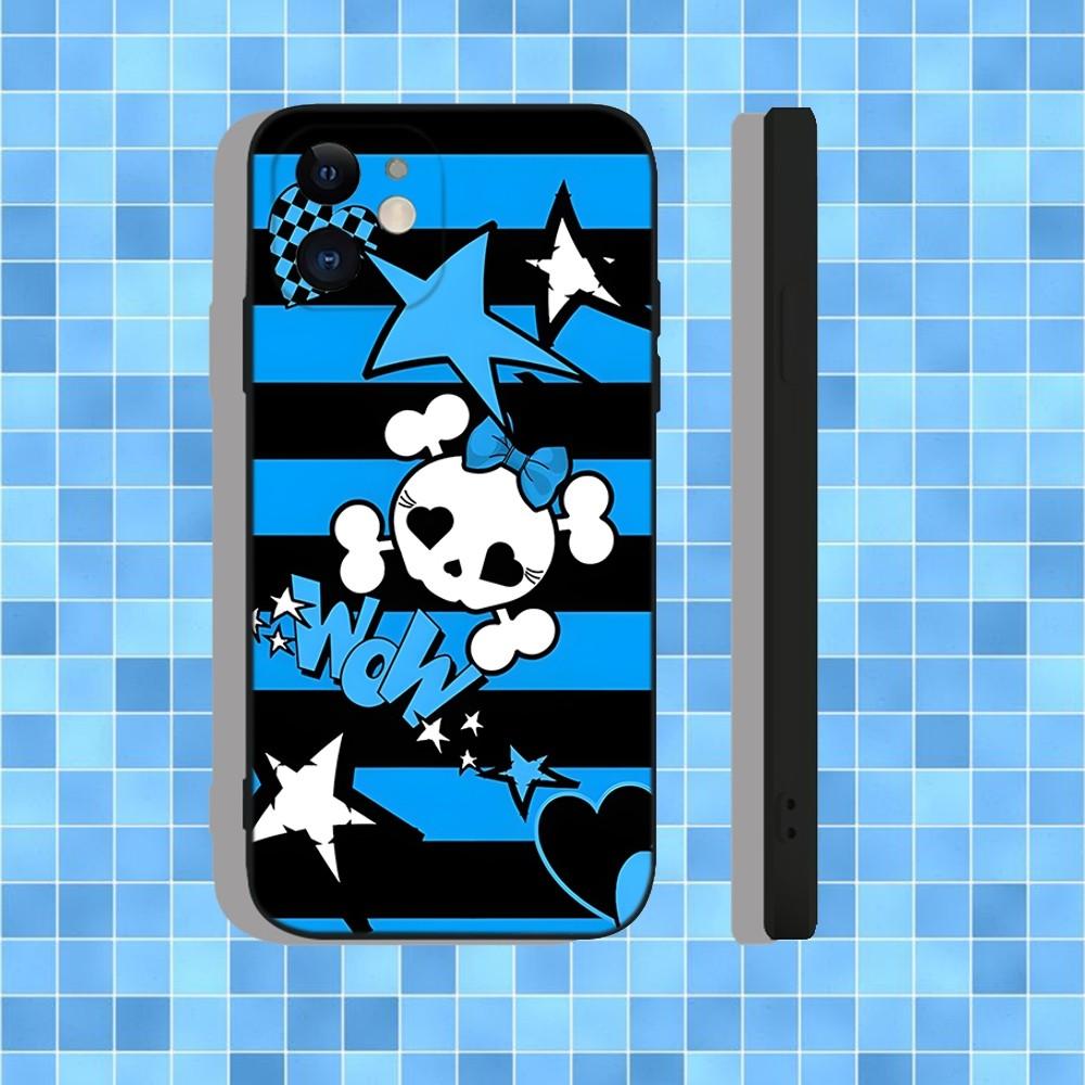 Любовь Черный И Милый Эмо Готический Чехол Для Телефона Для iPhone 16,15,14,13,12,11,Pro,Max,Plus,X,XS,XR,SE,8,7,Mini,Мягкий Силиконовый Черный Чехол