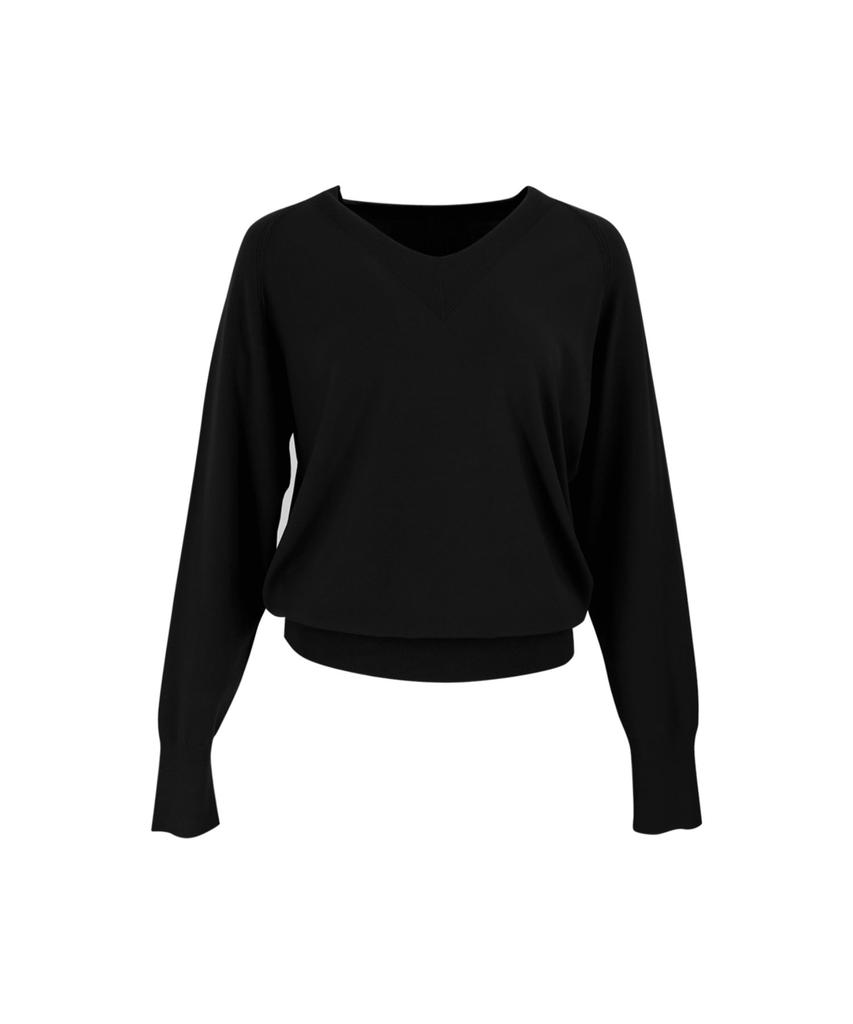 Baseukala Вязаный свитер с V-образным вырезом и рукавами реглан (6colors)