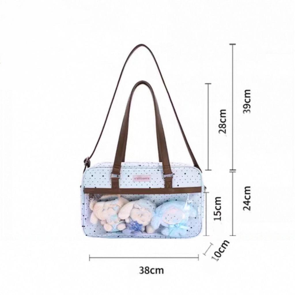 Милая сумка-ита для девочки в стиле Y2k, милая сумка через плечо для JK, повседневная, в горошек