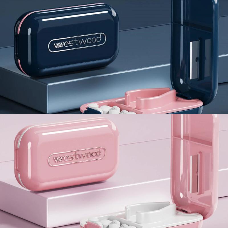 Маленький резак для таблеток, диспенсер для коробок для таблеток, портативный небольшой размер, витаминные таблетки, домашний инструмент для измельчения и разделения, маленькие или большие таблетки