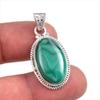 Natural Malachite Gemstone Handmade 925 Solid Sterling Silver Pendant 1.5" C0z99