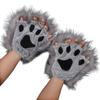 1 Pair Puffy Paw Gloves Half Finger Mittens Anime Lolita Gothic Furry Accessory for Animal Roleplay Long Fur Wolf Paws