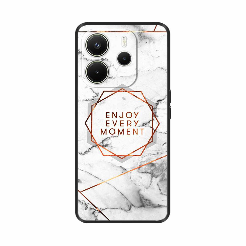 Для Xiaomi Redmi Note 14 4G Чехол Роскошный Расписной Чехол Черный Силиконовый Чехол для Телефона Для Redmi Note 14 Fundas note14 4G Мягкий Бампер