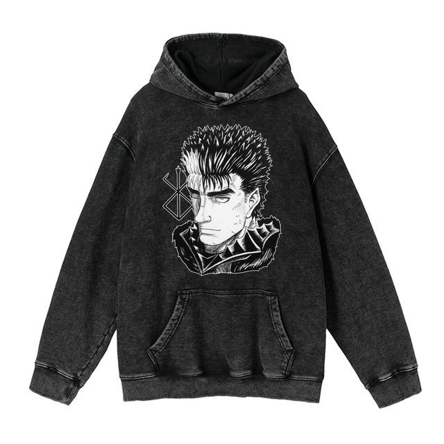 Осень и зима Новый Sunburst Washed Hooded Sweater High Street Hoodie Retro Retro
