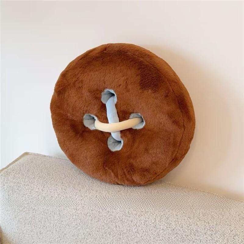 Plush Bunny Fur Throw Pillow For Couch Nap Support Decorative Home Accessory