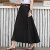 ZANZEA Женские повседневные юбки трапециевидной формы, однотонные свободные высокоэластичные хлопковые длинные юбки