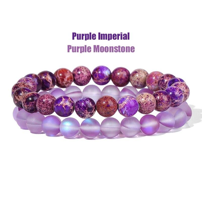 2 шт./компл. браслеты для женщин, набор браслетов из натурального камня, агаты, 8 мм, бисер, бирюзовый кристалл, браслет, мужские ювелирные изделия, исцеление