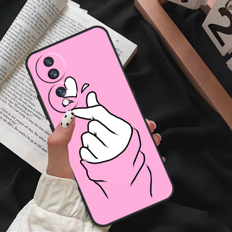 Kpop Сердце Рукой Пальцами Чехол Для Honor Magic 8 Pro 6 5 7 Lite Для Honor 200 400 50 70 90 X8b X9a X9b X9c X9d Win RT