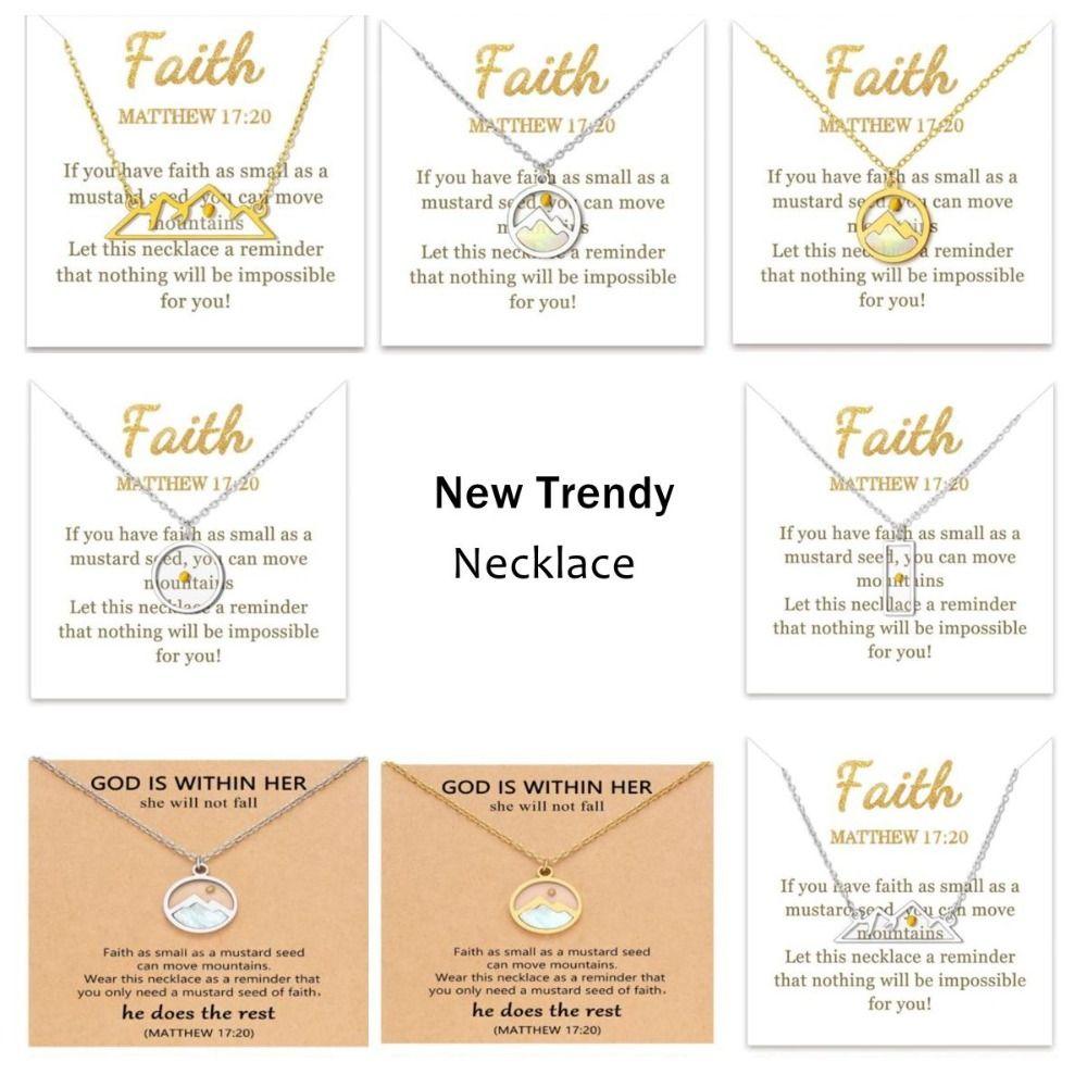 Христианский подарок Подвеска Ожерелье Серебристого цвета Цепочка Ожерелье Новое Ожерелье с семенами горчицы