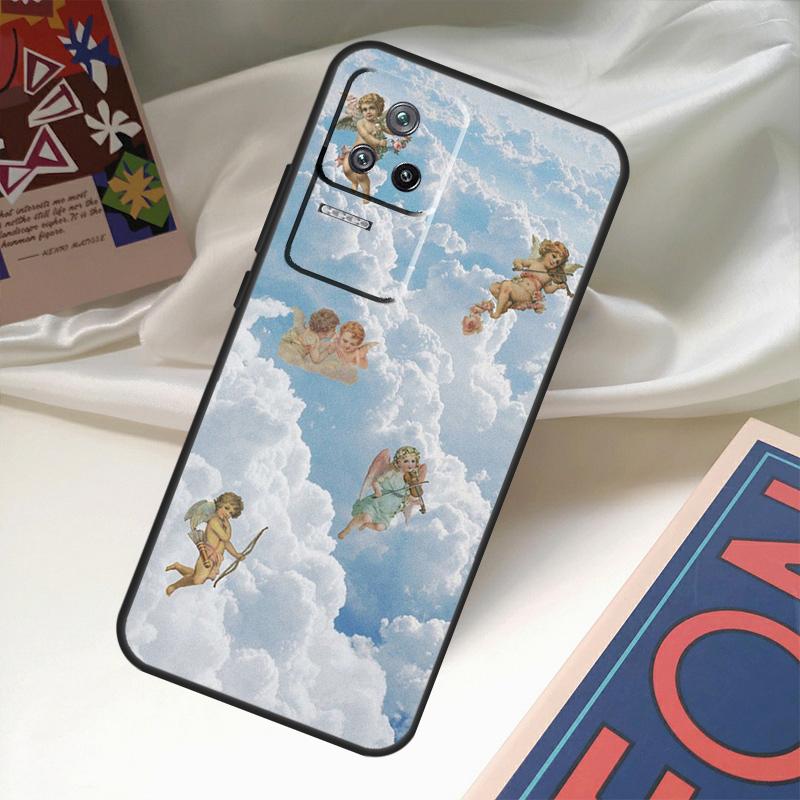 Чехол с принтом «Мультяшный ангелочек» для POCO X6 Pro X3 X5 F3 F5 M5s M6 Pro Xiaomi 14 Ultra 11T 12T 13T Pro 12 13 Lite