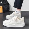 Spring Thick-soled Little White Shoes Men's 2025 New Breathable Versatile Muffin Board Shoes Women's Couples Casual Heightening Men's Shoes