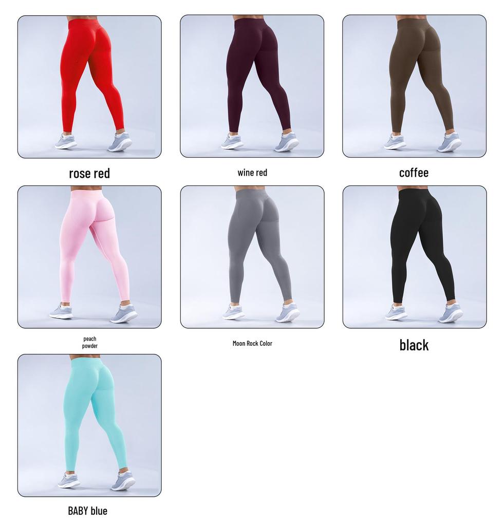DFYNE Seamless High-Elastic Yoga & Running Pants: Quick-Drying, Hip-Lifting, Peach-Enhanced Fitness Wear.