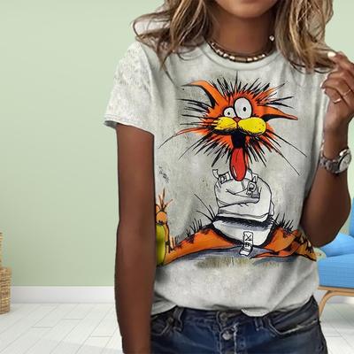 Модная женская футболка Stupid Dog, забавная повседневная футболка с круглым вырезом и короткими рукавами, летняя женская футболка