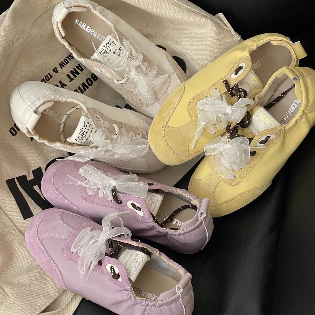 New Leather Flat Bottom Comfortable Light Color Matching Fashion Casual White Shoes