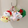 Kawaii Cartoon Plush Santa Claus Christmas Tree Keychain Lovely Christmas Stuffed Doll Toys Backpack Pendant Accessories Gifts