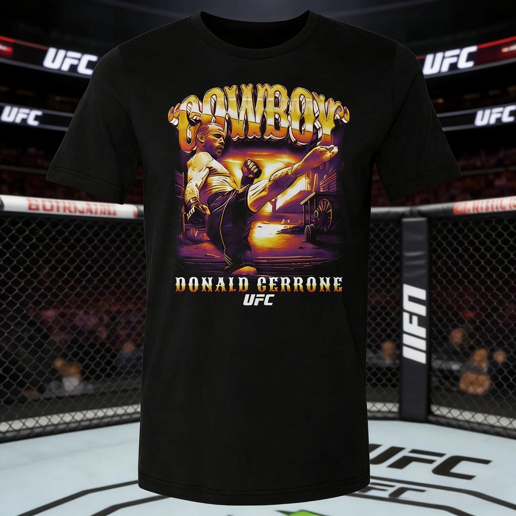 2026 Лето UFC Дональд Серрони Боевая Графическая Футболка Женская Спортивная Хлопковая С Коротким Рукавом Свободная Повседневная Рубашка для Фитнеса Унисекс