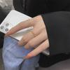 Minimalist Adjustable Alloy Ring for Women