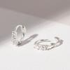 925 Silver Illy One-Touch Ring Earrings W