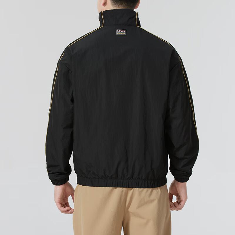 Puma Logo Running Fitness Training Fashion Casual Striped Stand Collar Jacket Men Jacket Black 631414-01