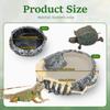 3Pcs Reptile Water Dishes and Food Feeding Bowls Synthetic Resin Anti Rollover Design Stable Base for Various Pet Boxes