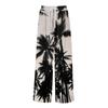 Women Summer Boho Palazzo Pants High Waist Wide Leg Rinting Casual Trousers With Pockets