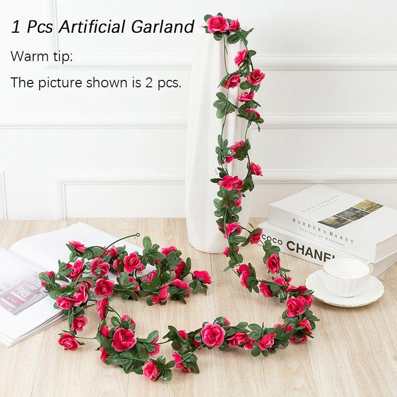 Потрясающие искусственные цветы 2,5 м Весенняя маленькая пион плющ листва лоза для элегантного домашнего декора