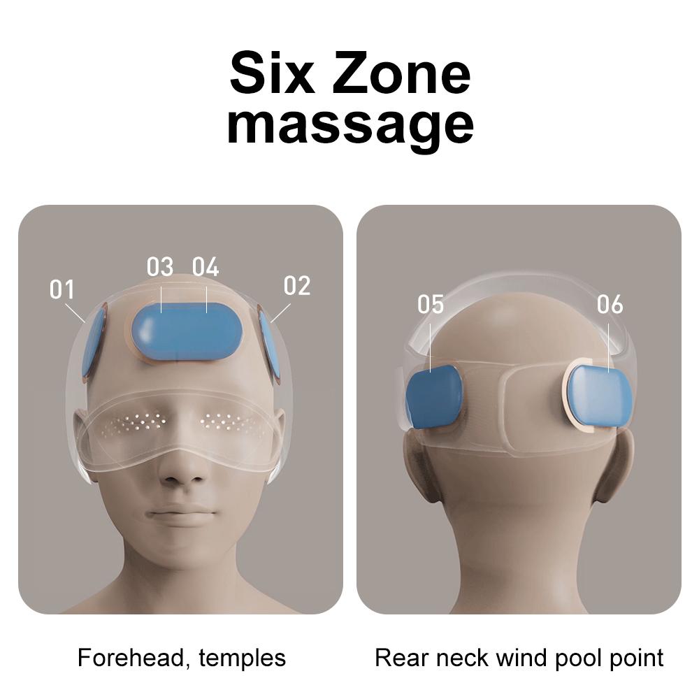 Head Massager Charging Airbag Sleep Aid Home Massage Helmet Hot Compress Head Massager
