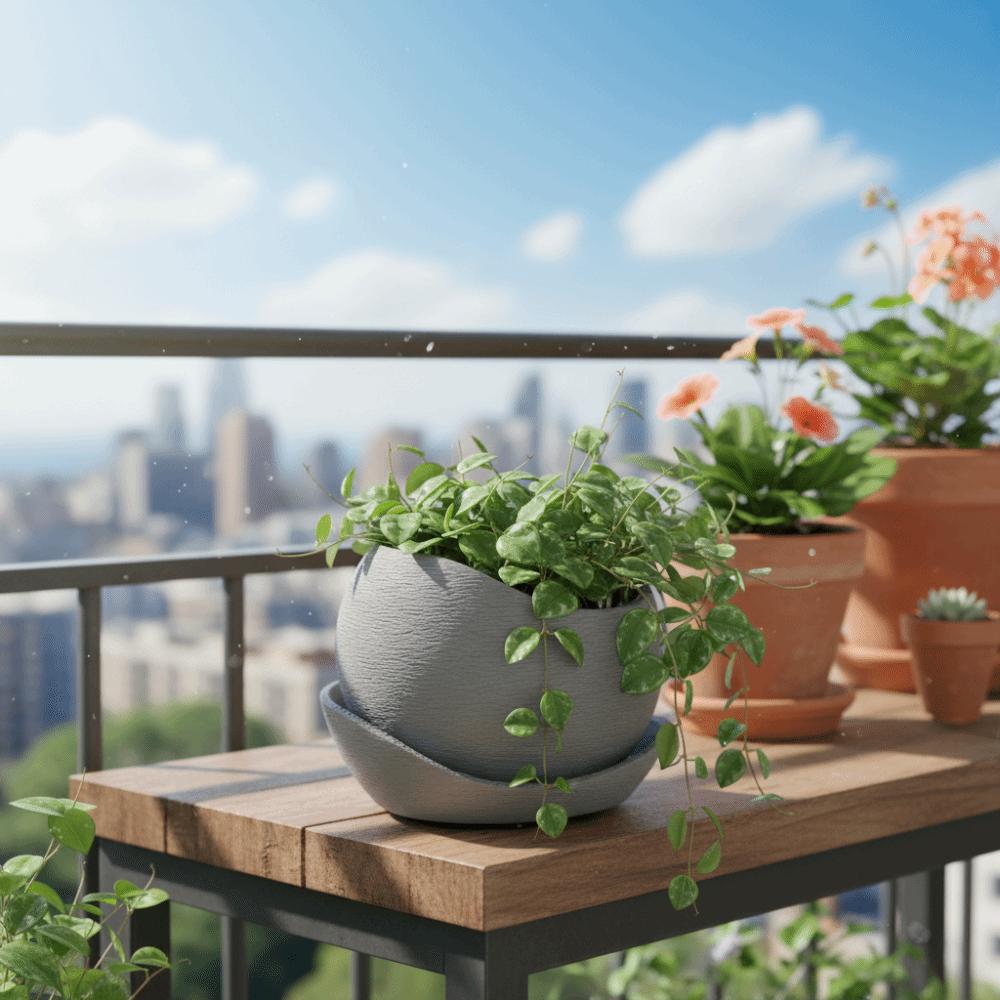Plastic Irregular Flower Pot Desktop Ornament Plant Container New Flowerpot  Indoor Decor