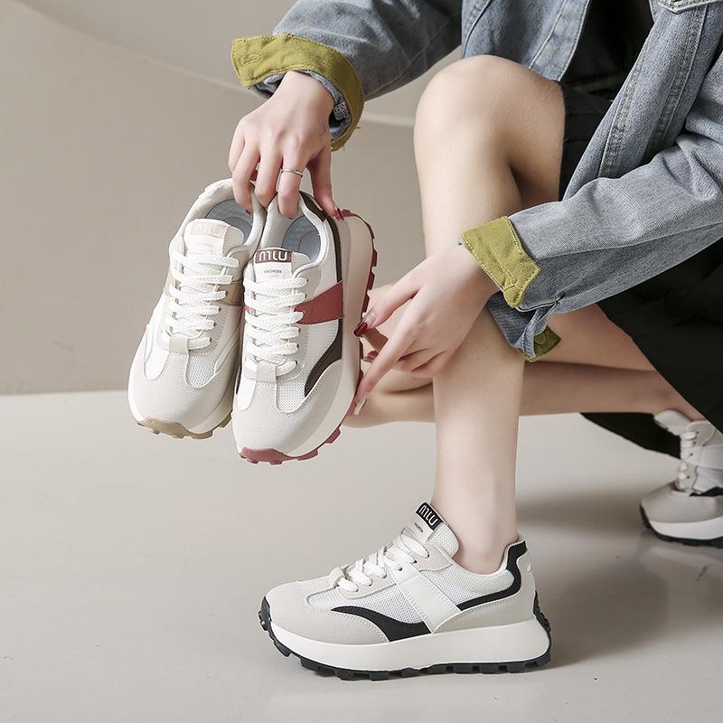 2025 Spring Forrest Gump Shoes New Korean Version Ins Female Student Sports Breathable Running Platform Casual Shoes G6830-1