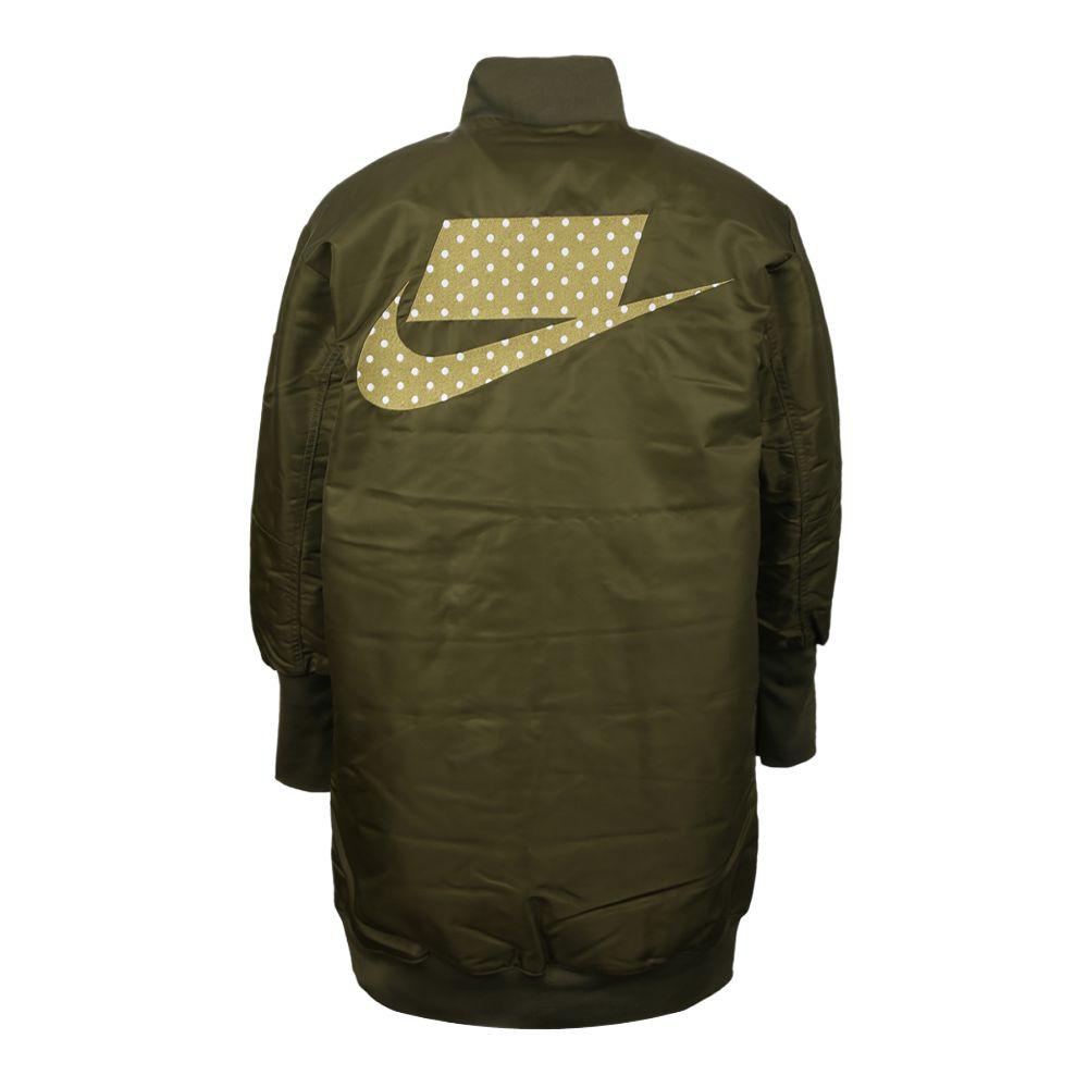 Nike Женская утепленная парка Nike Parka Insulated Ma1, цветной блок, воротник-стойка, молния, легкая, с длинным рукавом, хлопковая куртка, женские куртки 932050-395
