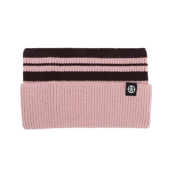 Yousheng Kids Knitted Headband Wide Edge Elastic Ear Protection Warm Striped Contrast Design Ponytail Opening Headband