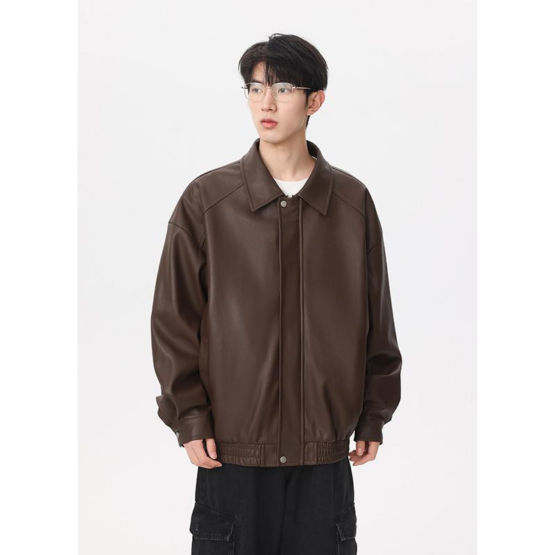 Куртка из искусственной кожи мужская осенне-зимняя, американский новый стиль, свободная, модная, красивая, повседневная, молодежная куртка