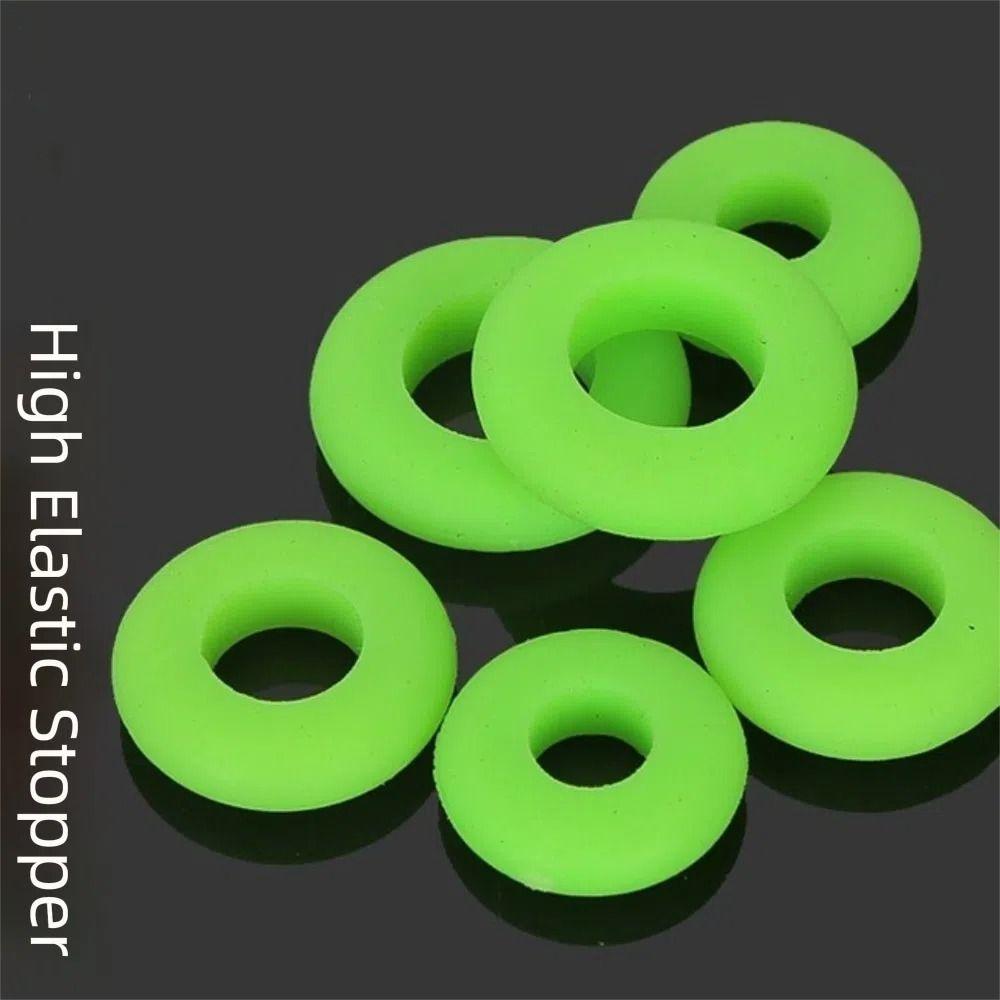 100pcs 2.5cm Waterproof Elastic Rod Stop Ring 3.0cm Rod Clip O-Shape Rubber Stopper  Fishing Tools