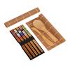 Bamboo Sushi Maker Set Sushi Rolling Mat Kits Sushi Curtain Blade Spoon and Chopsticks Set
