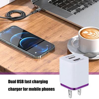 Двойное USB Зарядное устройство Блок Зарядное устройство Адаптер USB Настенное зарядное устройство Безопасные Портативные Настенные зарядные устройства для сотовых телефонов Высокоскоростное Компактное
