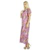 Bimba Women Long Cotton Kaftan White Floral Night Wear Classic Caftan Dress